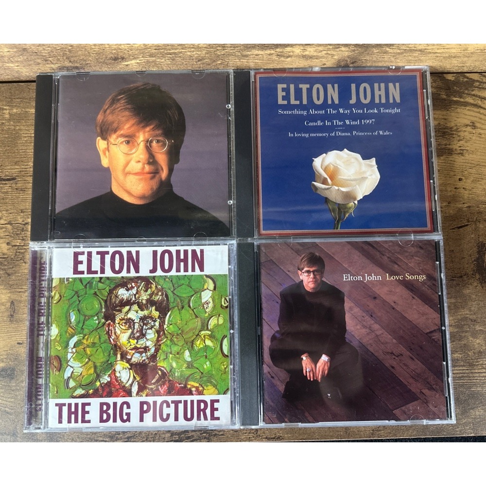 Bundle Of 4 Vintage Elton John CDs Lot Tested And Working Fast Safe Shipping Cd